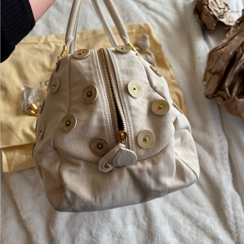 Louis Vuitton BOWLY‎ POLKA DOT PANAMA BAG